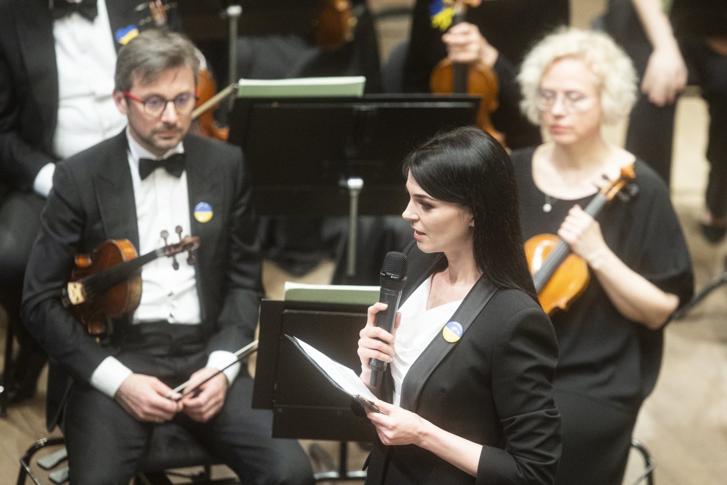 Balandžio 23 dieną Lietuvos nacionalinės filharmonijos Didžiojoje salėje įvyko koncertas „Sergejus Krylovas muzikuoja su Giedre Šlekyte“.<br>Dmitrij Matvejev nuotr.