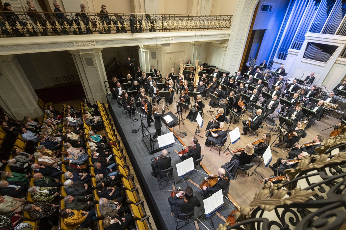 Balandžio 23 dieną Lietuvos nacionalinės filharmonijos Didžiojoje salėje įvyko koncertas „Sergejus Krylovas muzikuoja su Giedre Šlekyte“.<br>Dmitrij Matvejev nuotr.