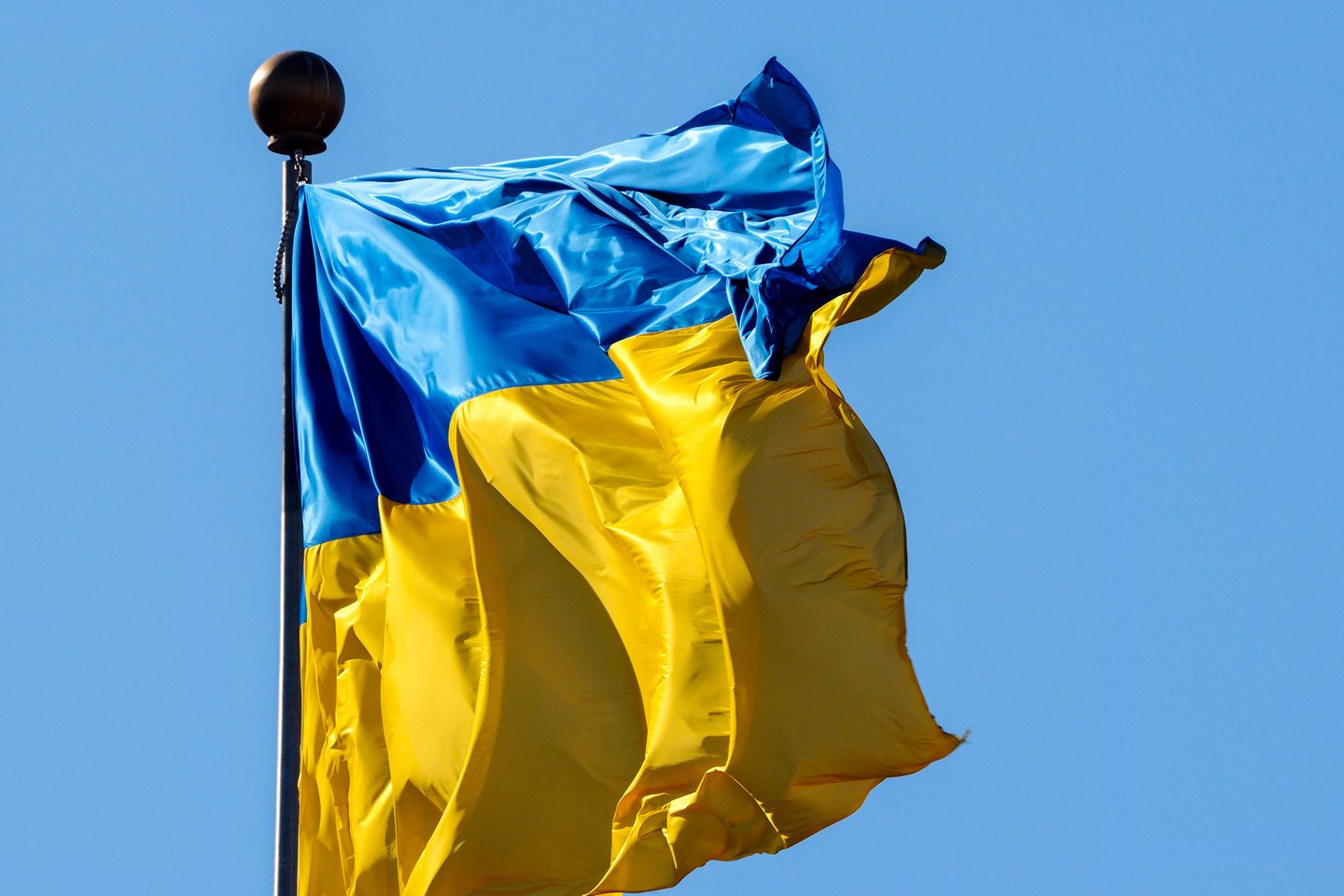 Ukrainos nacionalinė vėliava<br>V.Ščiavinsko nuotr.