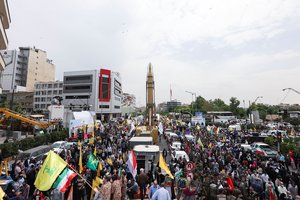 Irane vyksta metinės demonstracijos palestiniečiams palaikyti