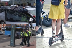 Baigiasi karas keliuose – prasideda karas šaligatviuose: pareigūnai surengė reidą dviračių ir paspirtukų vairuotojams