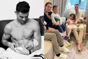 Sūnaus netekęs Cristiano Ronaldo pasidalijo jautria akimirka su išgyvenusia naujagime: „Mylėsiu amžinai“