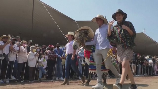 Viename Meksikos miestelių – išskirtinis Tarptautinės darbo dienos minėjimas: šventę skyrė asilams