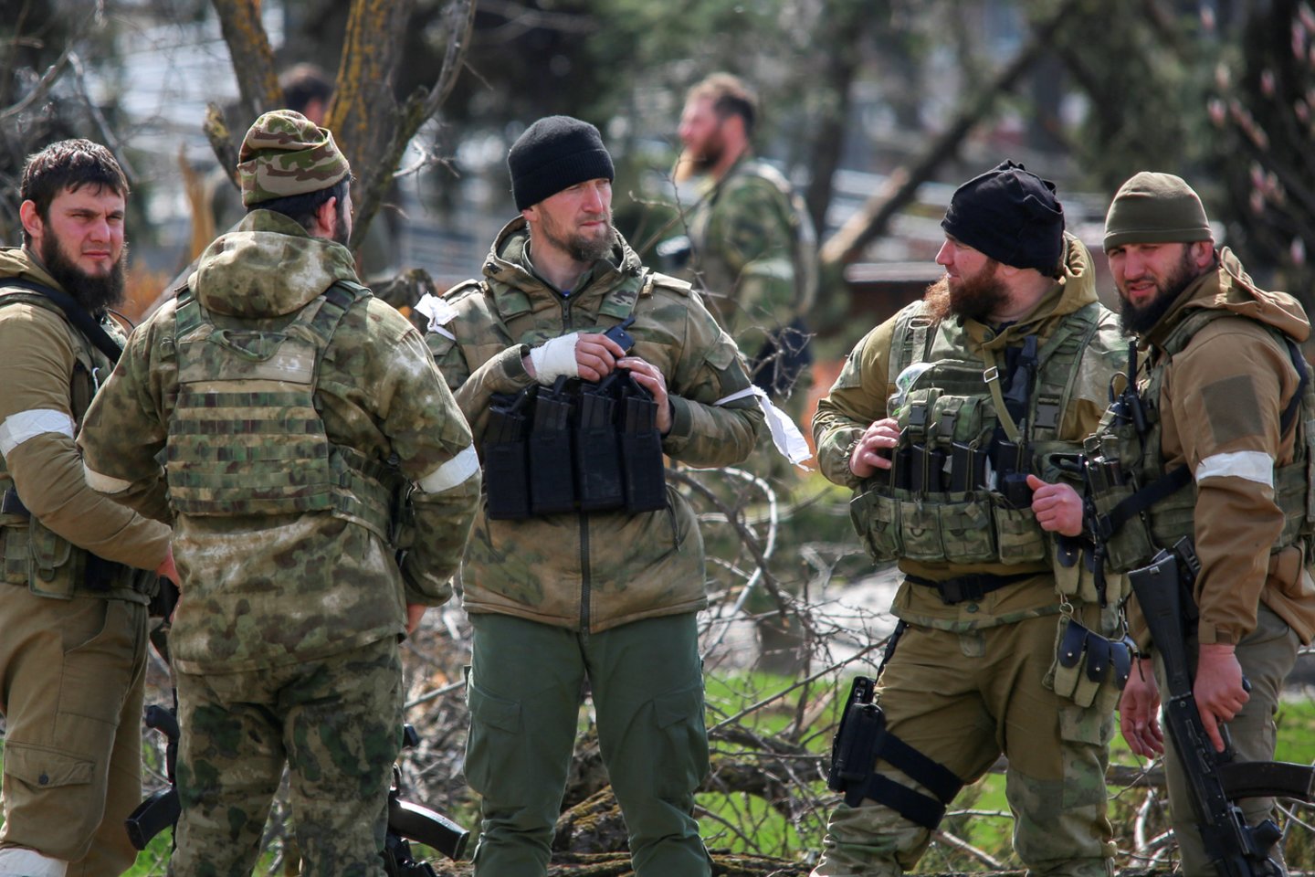 Čečėnų kovotojai.<br>Reuters/Scanpix nuotr.