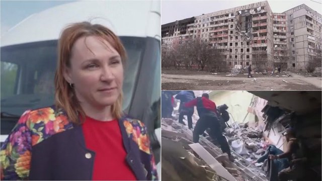 Du mėnesius rūsyje besislapstę ukrainiečiai vėl išvydo saulę: pamatėme, kad mūsų namai virto griuvėsiais