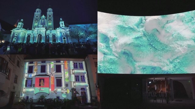 Įspūdingas reginys Italijos Alpėse: šviesų festivalyje nušvito 29 instaliacijos vandens tema