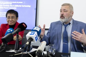 Nobelio premijos laureatas: Rusijos propaganda kalba apie branduolinių ginklų panaudojimą