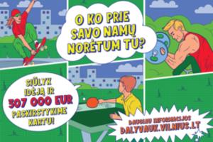 Sostinės gyventojai kviečiami teikti idėjas Vilniui ir paskirstyti per 300 tūkst. eurų