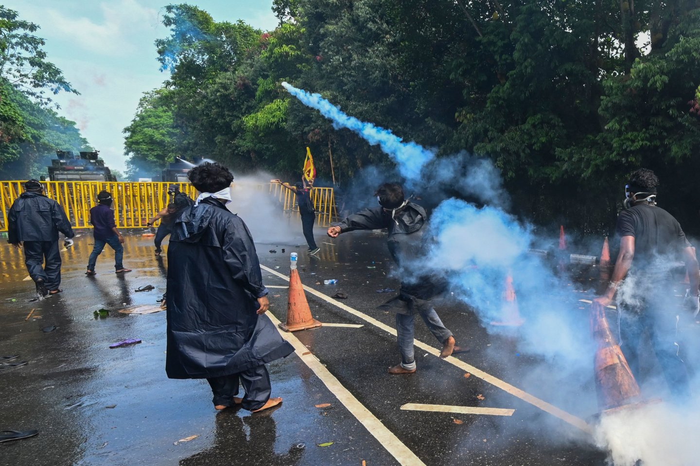 Protestas Šri Lankoje.<br>AFP/Scanpix nuotr.