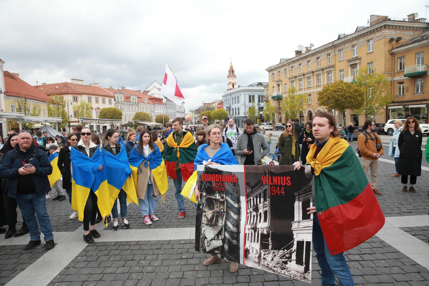  Ukrainos palaikymo akcija Vilniuje.<br> R.Danisevičiaus nuotr.