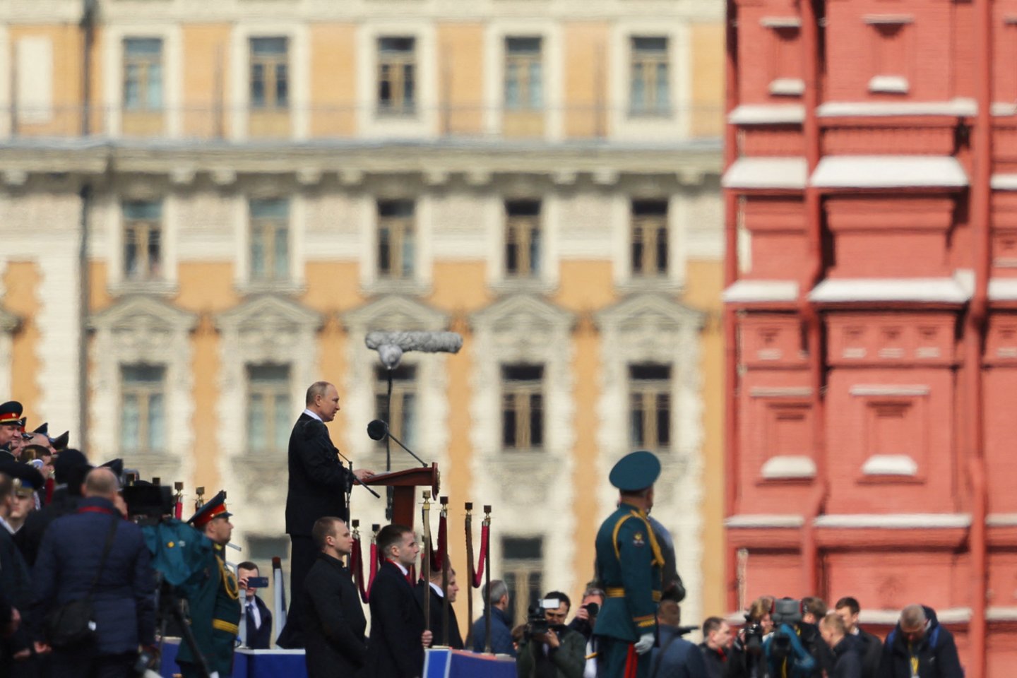 V.Putinas pergalės dienos parade Maksvoje pasakė kalbą.<br>Reuters/Scanpix nuotr.