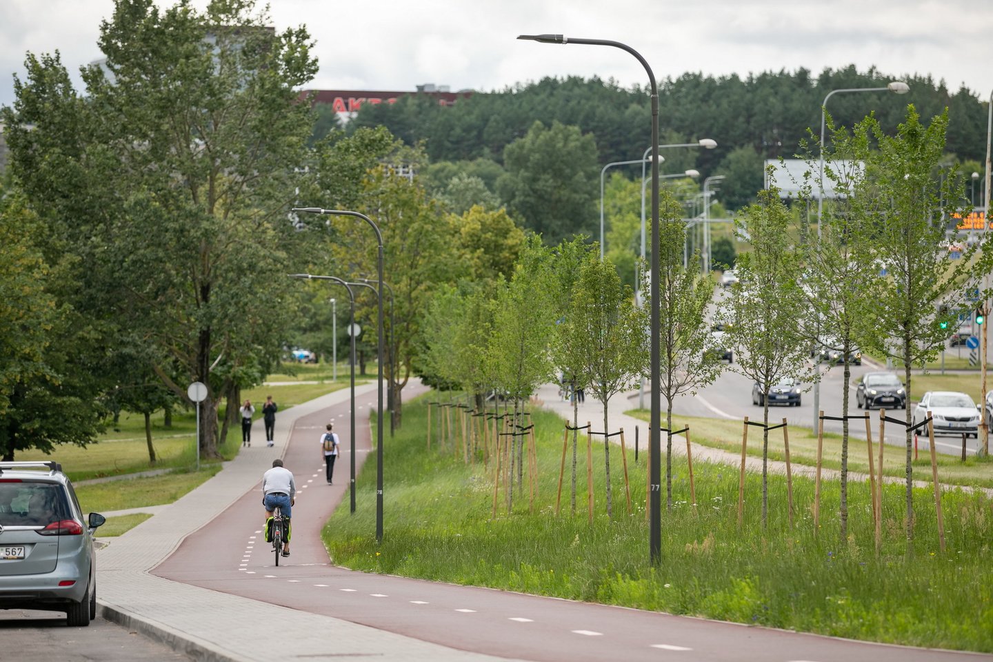 Dešimtys kilometrų naujų dviračių takų ir sutvarkytų gatvių, šimtai atnaujintų kiemų, dar daugiau želdinių ir šviesos mieste – tai 2022 metų darbai, kurie keis vilniečių gyvenamąją aplinką.<br>S.Žiūros nuotr.