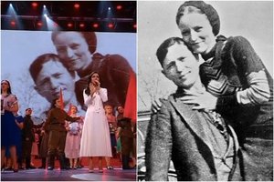 Rusijos televizija prie karo veteranų priskyrė JAV pagarsėjusius plėšikus Bonnie ir Clyde`ą