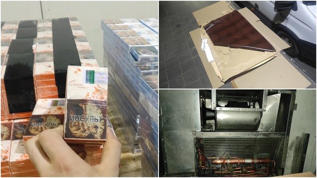 Savaitgalio sulaikymai Lietuvos muitinėje: kontrabanda aptikta ir šaldymo agregate, ir veidrodžių rėmuose