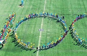 Lietuvos futbolas minėjo šimtmetį – žaidė ir darželinukai, ir profesionalai, ir veteranai