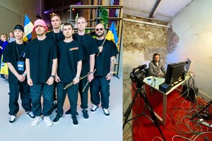 Ukrainietis žurnalistas pasiryžo komentuoti „Euroviziją“: darbo vietą įsirengė slėptuvėje nuo bombų