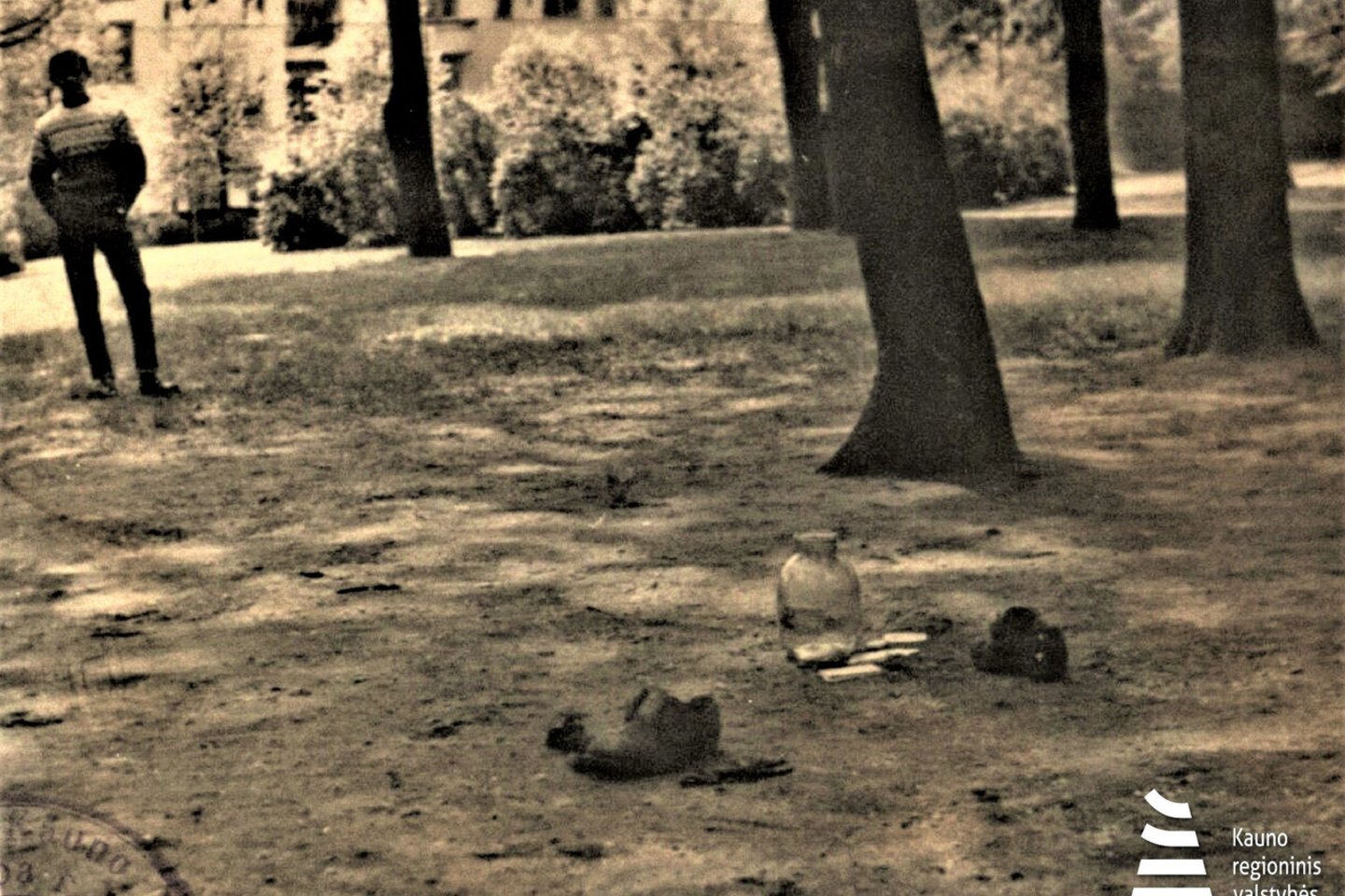 Romo Kalantos susideginimo vieta Kauno miesto sode. 1972 m. gegužės 14 d.Nuotrauka.Kauno regioninis valstybės archyvas.<br>LYA nuotr.