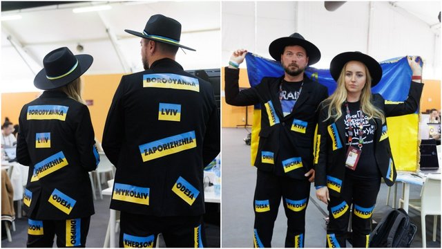 „Eurovizijoje“ dirbantys Ukrainos žurnalistai kasdieną puošiasi savo šalies simboliais: siunčia svarbią žinutę