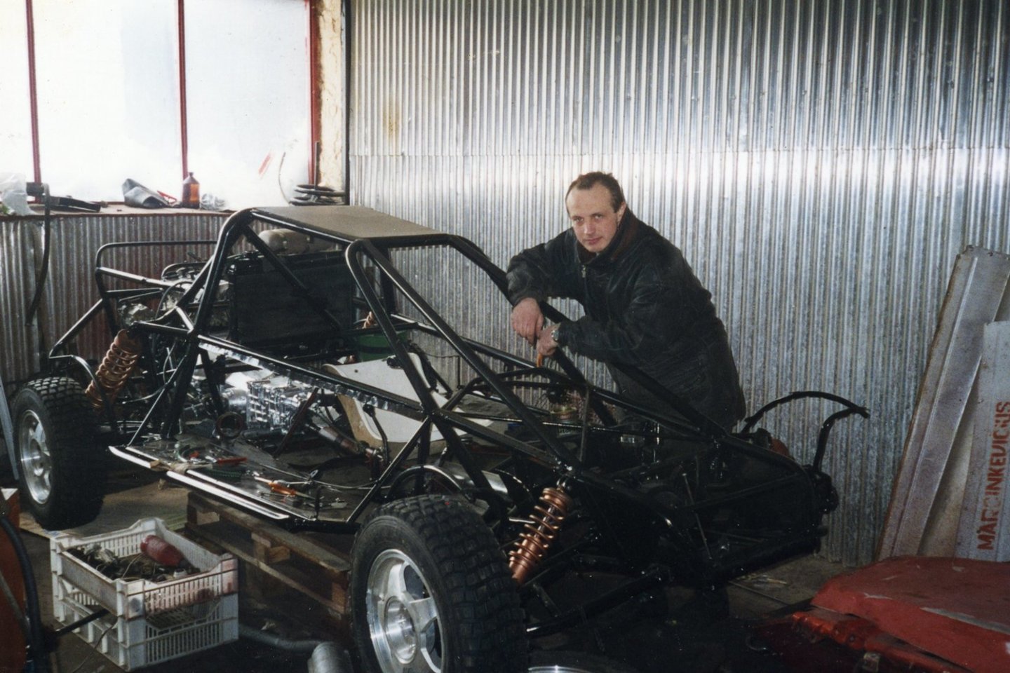 Daugelį sportinių automobilių R.Malinauskas konstravo pats.<br>Asmeninio archyvo nuotr.