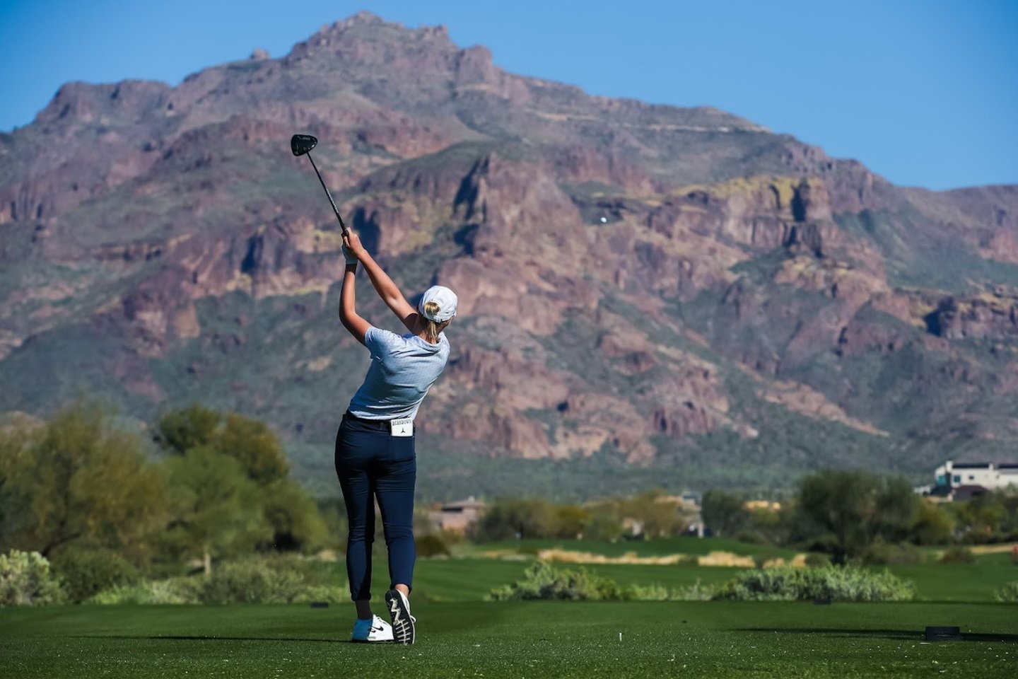 Trečiąjį sezoną JAV baigusi golfo žaidėja G. B. Starkutė: „Be išbandymų sunku tobulėti“.<br> Foto - Mike Christy/Arizona Athletics.