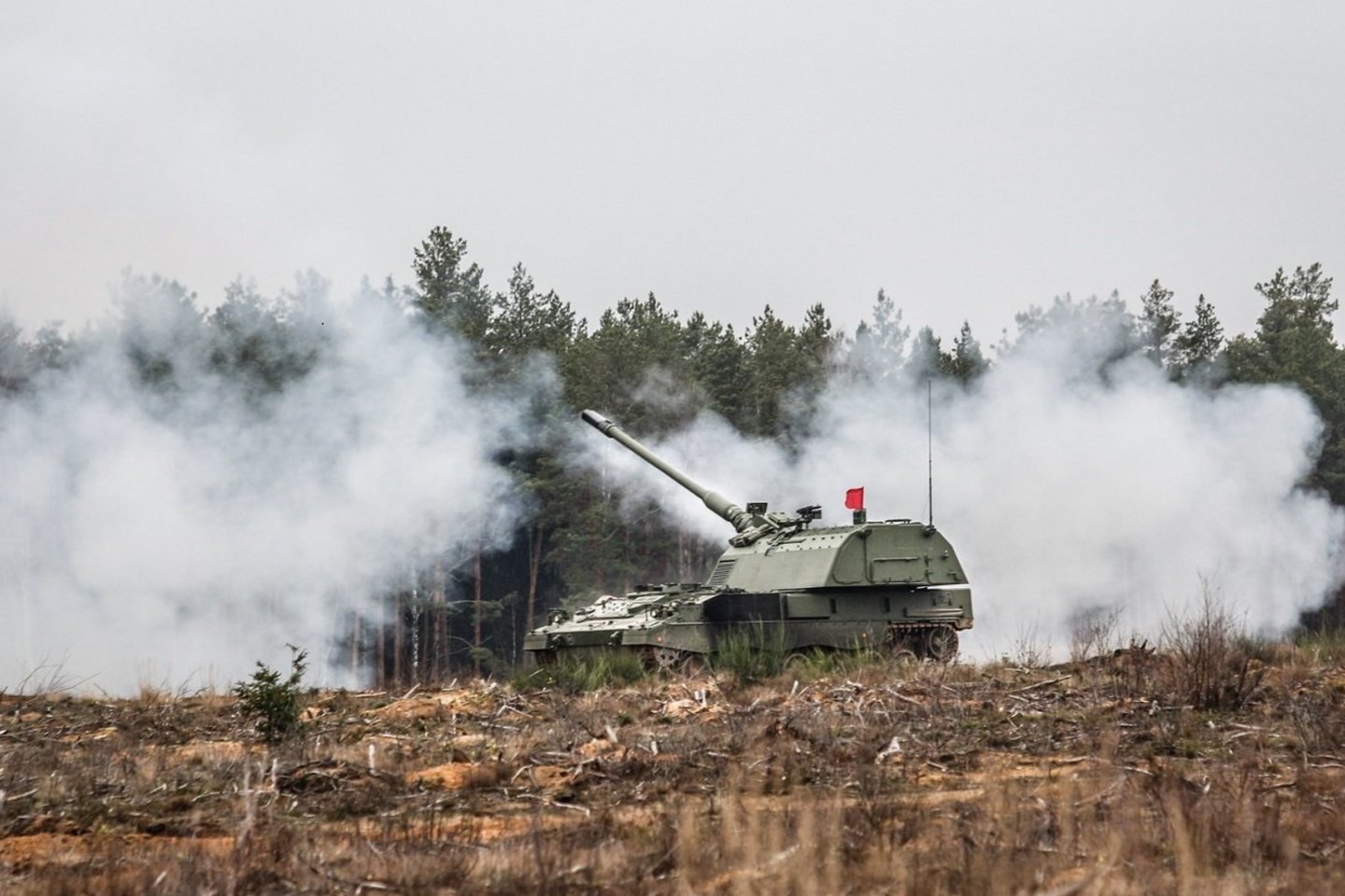  Lietuvoje vyks tarptautinės pratybos „Ugninis griausmas 2022“.<br> Sausumos pajėgų nuotr.
