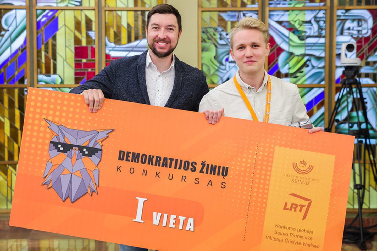 Konkursą laimėjo Klaipėdos Ąžuolyno gimnazijos moksleivis Kristupas Linas Bernotas.<br> lrs.lt nuotr.