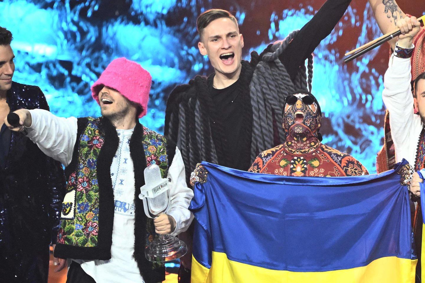  „Kalush Orchestra“ triumfavo „Eurovizijoje“.<br>AFP/Scanpix nuotr.