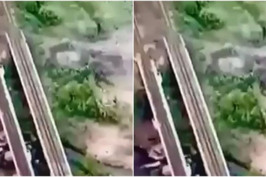 Ukrainos pajėgos susprogdino priešo užgrobtus geležinkelio tiltus: siekia sustabdyti Rusijos puolimą