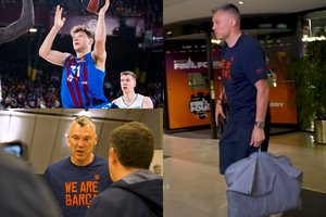 Šaras ir „Barcelona“ atvyko į Belgradą: prieš finalo ketvertą treneris žarstė pagyras R. Jokubaičiui