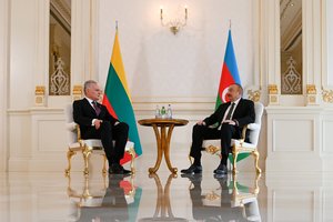 G. Nausėda su Azerbaidžano vadovu aptarė saugumo situaciją Kaukaze, bendradarbiavimą