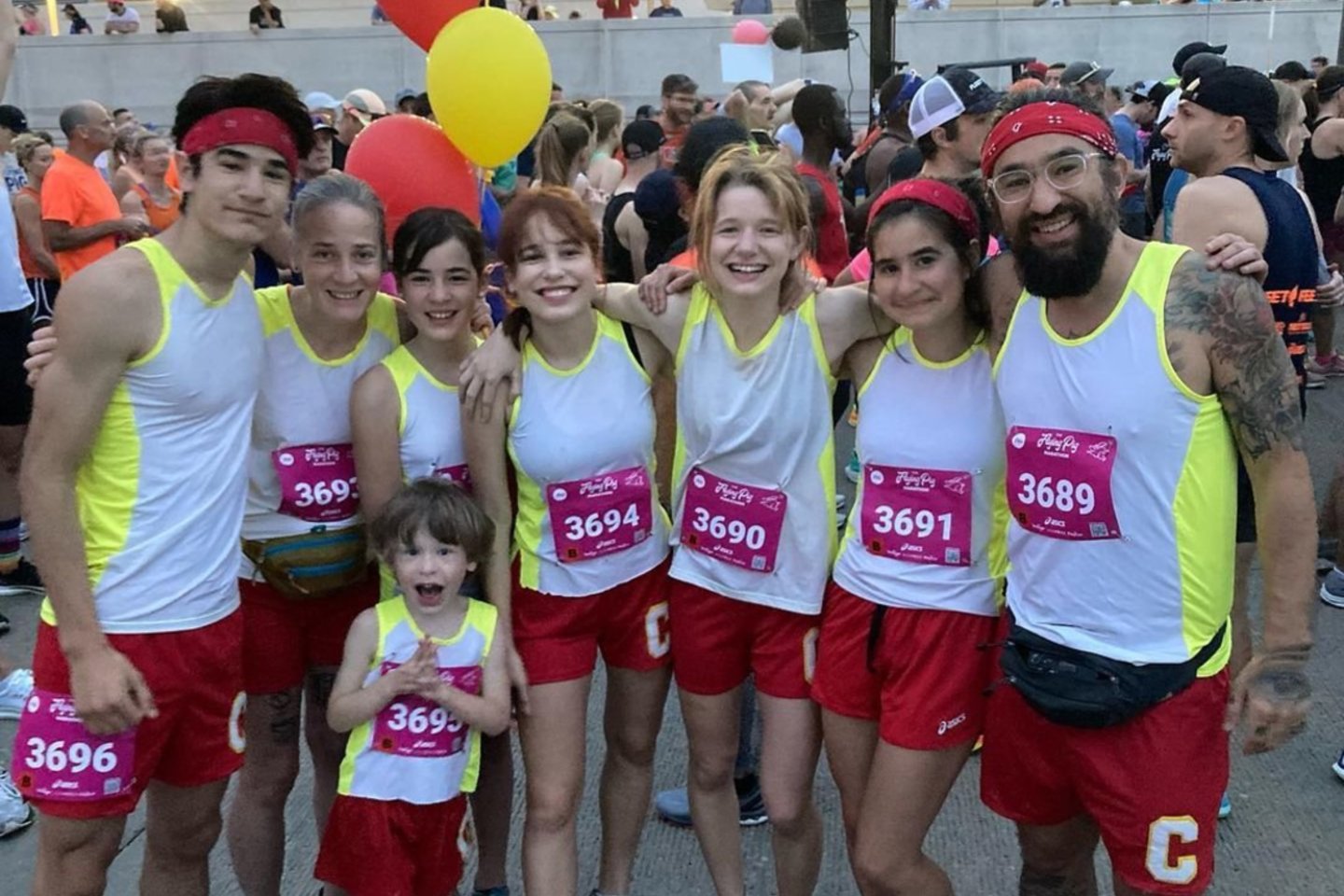  Šešerių metų Rainieris įveikė maratoną kartu su šeima.<br> „Fight For Together“ nuotr.