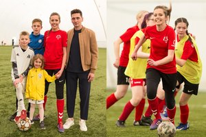 Šeimos aistra futbolui Vaidą Česnauskienę atvedė į aikštelę: nusipelnė jau pirmose rungtynėse