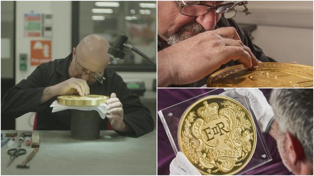 Karalienės Elizabeth II garbei pagaminta auksinė moneta: vertė siekia net 15 tūkst. JK svarų