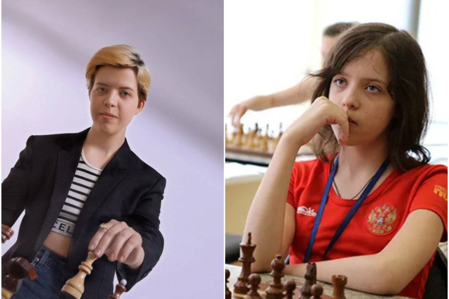 Rusijos šachmatininkės Alina Kašlinskaja ir  Aleksandra Malcevskaja atsisakė Rusijos pasų. <br>tatler.ru nuotr.