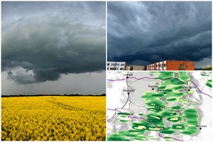 Per Lietuvą slenka liūtys: sinoptikai malonių pokyčių kol kas nežada