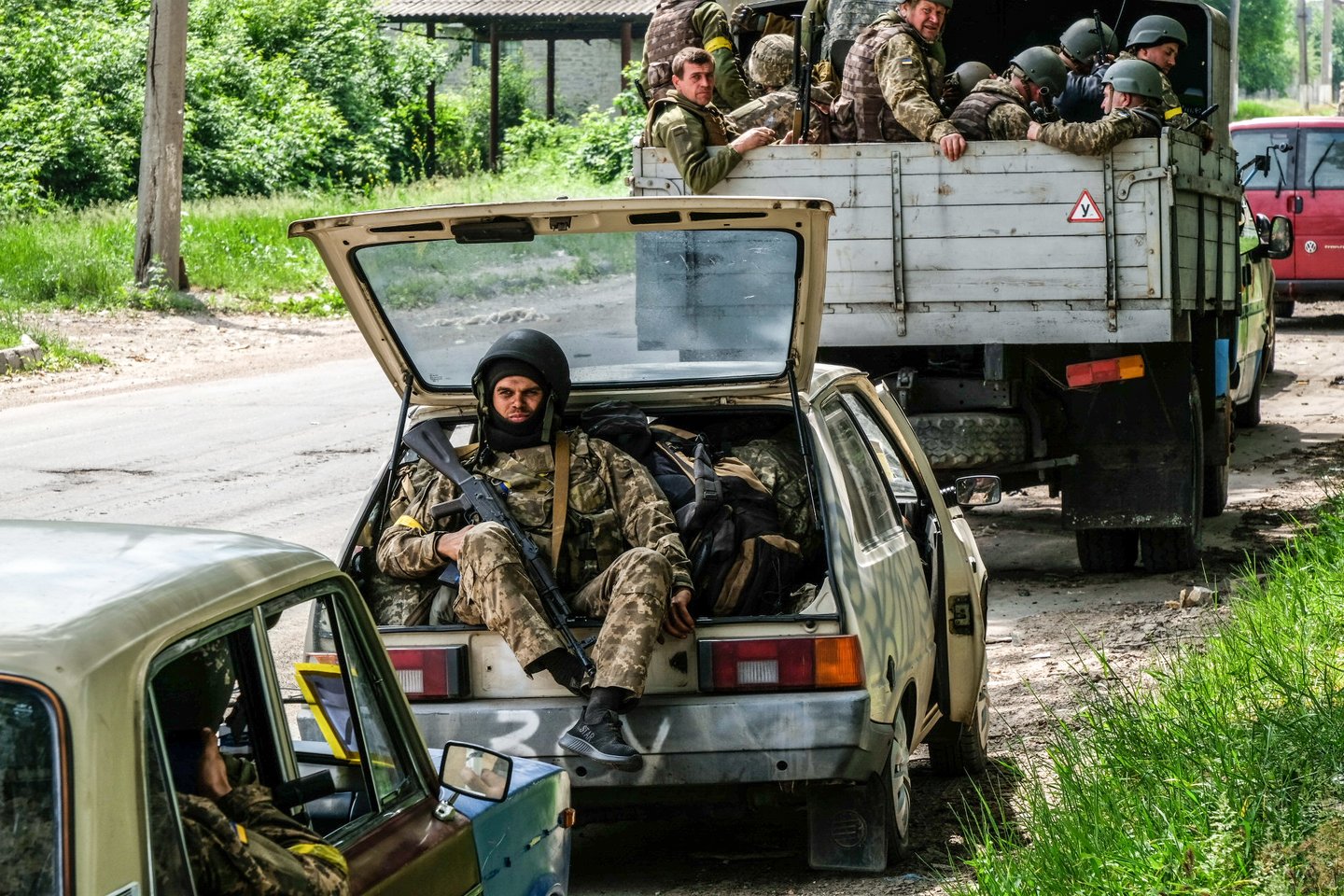 Karas Ukrainoje, Lysičanskas.<br>ZUMA Press/Scanpix nuotr.