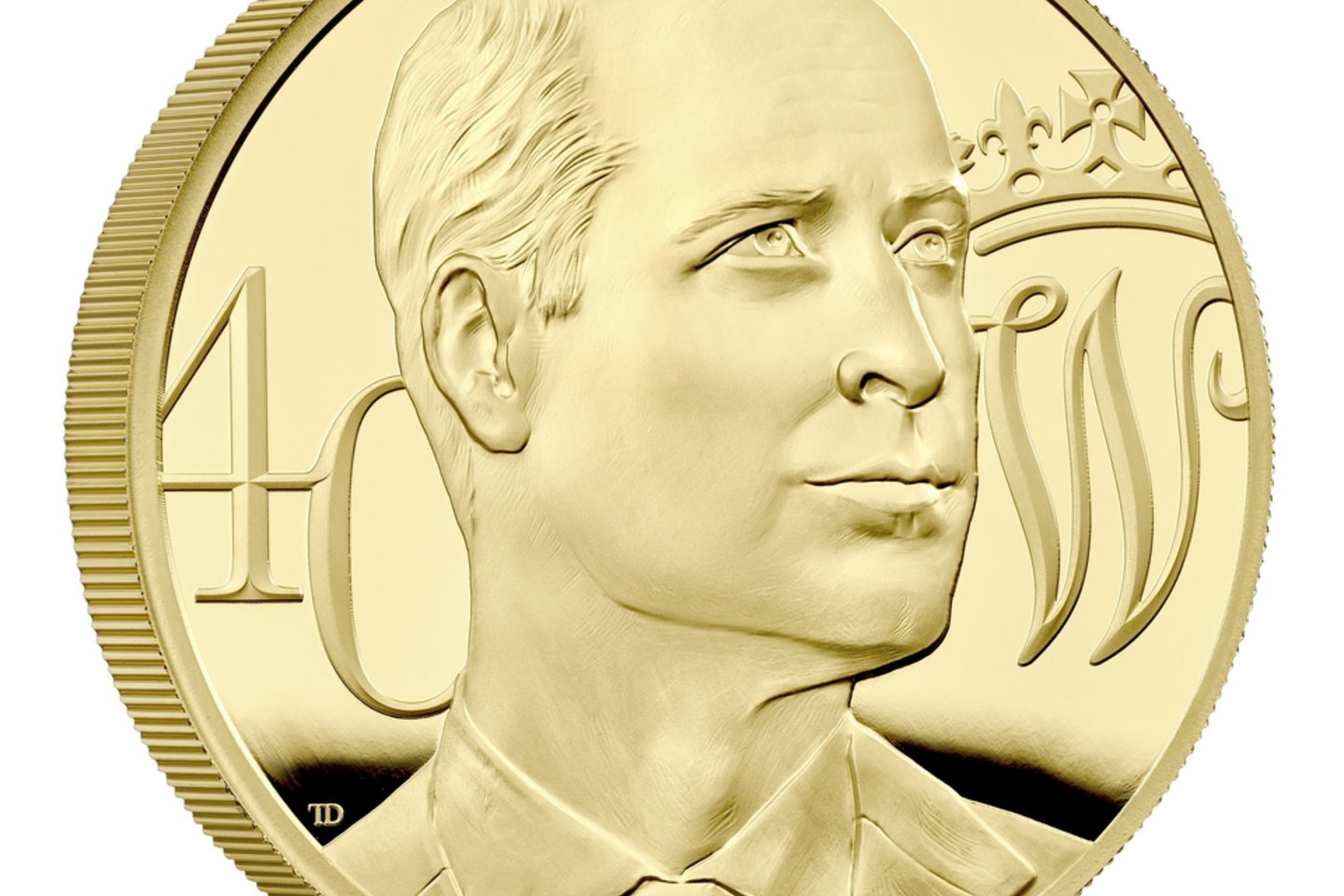 Princui Williamo jubiliejaus proga šalyje bus išleista nauja penkių svarų sterlingų moneta su Kembridžo kunigaikščio atvaizdu.<br>Royal Mint/Cover Images/Scanpix nuotr.