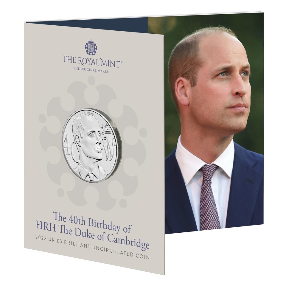 Birželio 21-ąją Jungtinės Karalystės princui Williamui sueis 40 metų.<br>Royal Mint/Cover Images/Scanpix nuotr.