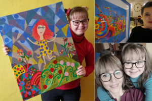 Dauno sindromą turinčios dukros talentą mama pastebėjo kūdikystėje: kūriniai žavi ir žinomus menininkus