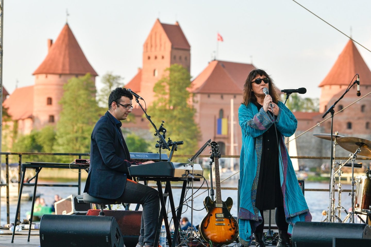 Akimirkos iš Trakų miesto šventės „Trakų vasara 2022“ vakaro koncerto.<br>V.Ščiavinsko nuotr.