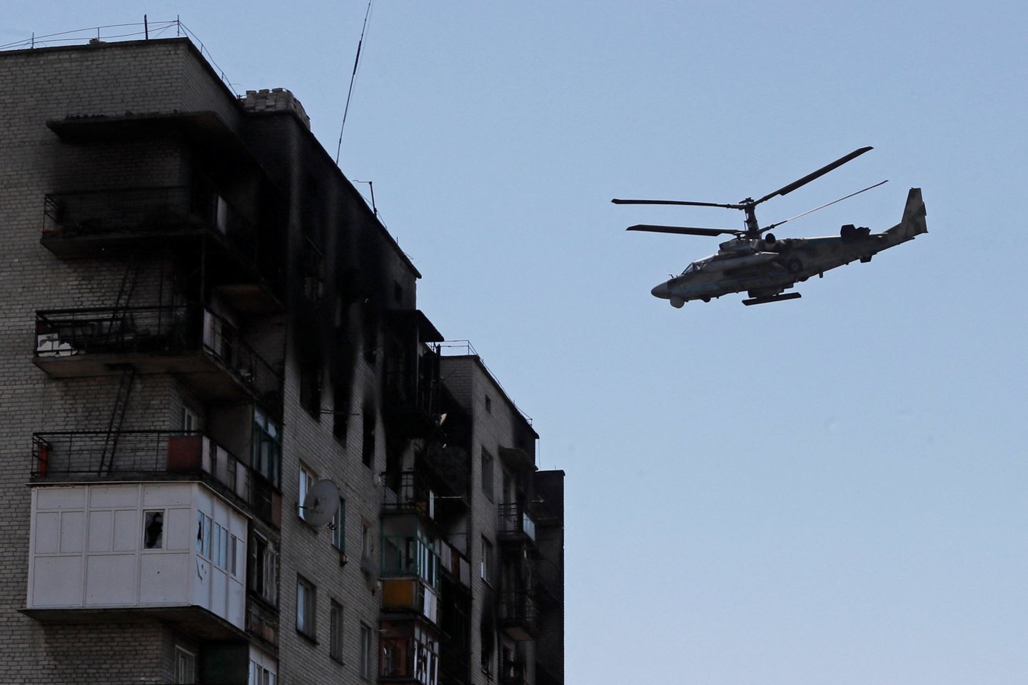 Karas Ukrainoje, Popasna.<br>Reuters/Scanpix nuotr.