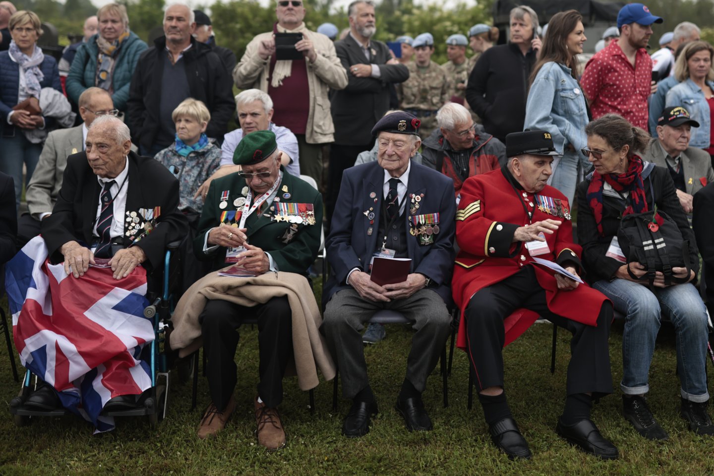 Sąjungininkų desanto Normandijoje veteranai.<br>AP/Scanpix nuotr.