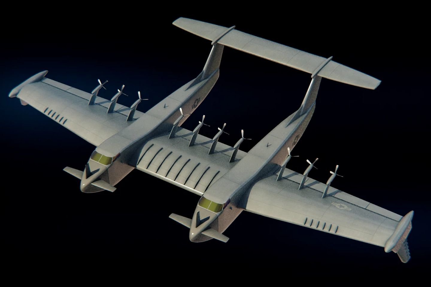  JAV gynybos ministerijos technologijų agentūra DARPA pradėjo naują „Liberty Lifter“ programą, kurios tikslas – suprojektuoti, sukurti ir išbandyti itin efektyvų artipaviršinį orlaivį.<br>DARPA iliustr.