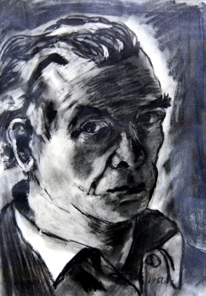 Nidos menininkų kolonijos siela E.Mollenhaueris. Autoportretas. 1952. <br> Rytprūsių krašto muziejus.