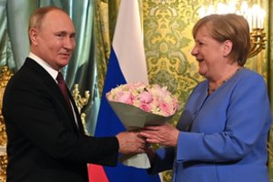 A. Merkel prabilo apie savo glaudžius ryšius su V. Putinu ir Rusija: „Man nėra dėl ko atsiprašyti“