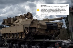 Perspėja apie karines pratybas: keliuose judės karinis transportas, bus naudojami imitaciniai šaudmenys