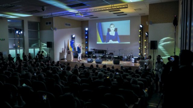 VDU Švietimo akademijoje – Ukrainos centro atidarymas: kalbą sakiusi O. Zelenska pasitikta garsiomis ovacijomis
