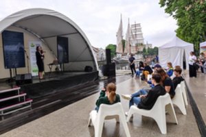 Danės skvere tvaraus gyvenimo būdo entuziastai ragino neteršti gamtos