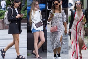 Vilniaus gatvės stilius: atvėsęs oras – ne kliūtis nuogoms kojoms