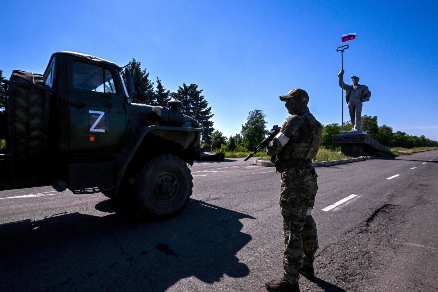 Karas Ukrainoje, Mariupolis.<br>AFP/Scanpix nuotr.